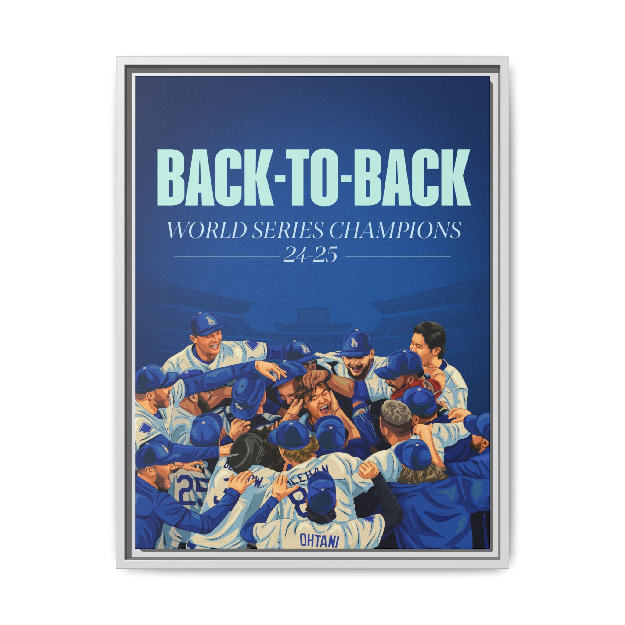 Back-to-Back World Series Champions - Arena Framed Canvas (100 available)