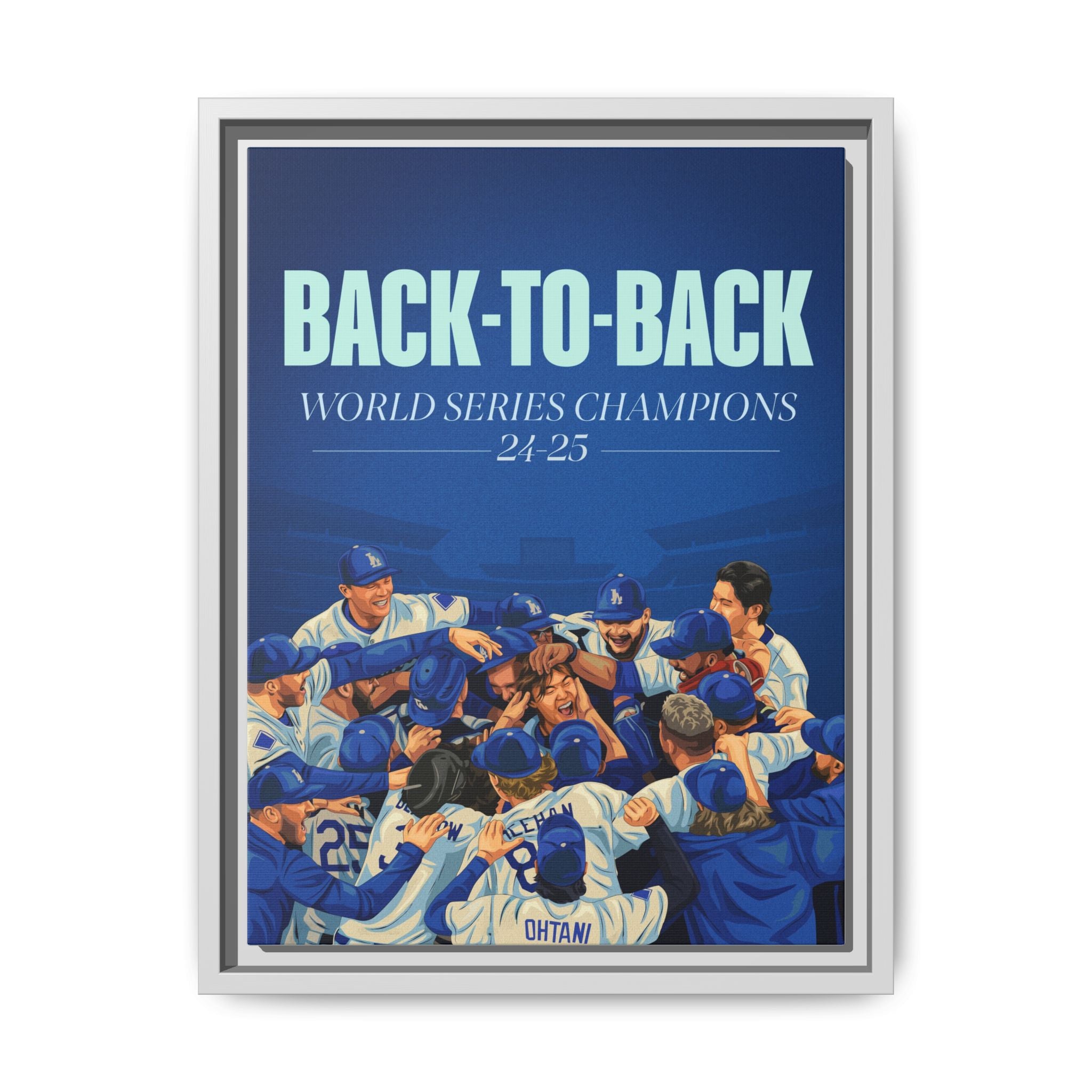 Back-to-Back World Series Champions - Arena Framed Canvas (100 available)