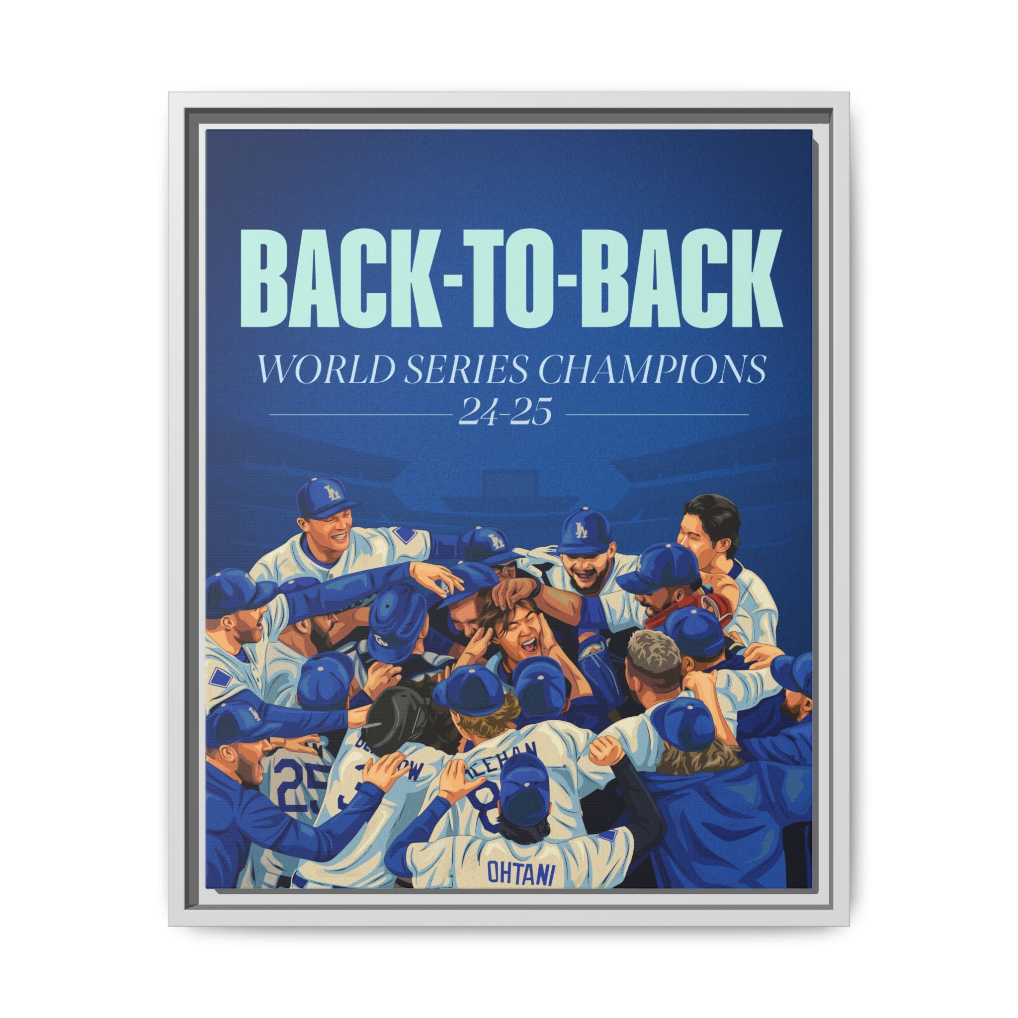 Back-to-Back World Series Champions - Arena Framed Canvas (100 available)