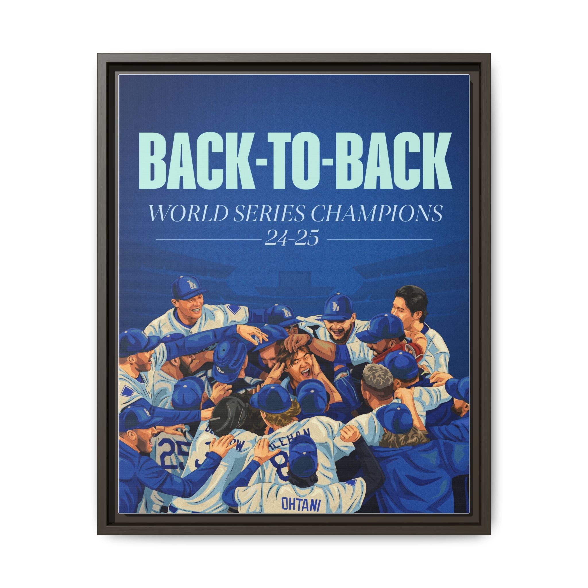 Back-to-Back World Series Champions - Arena Framed Canvas (100 available)