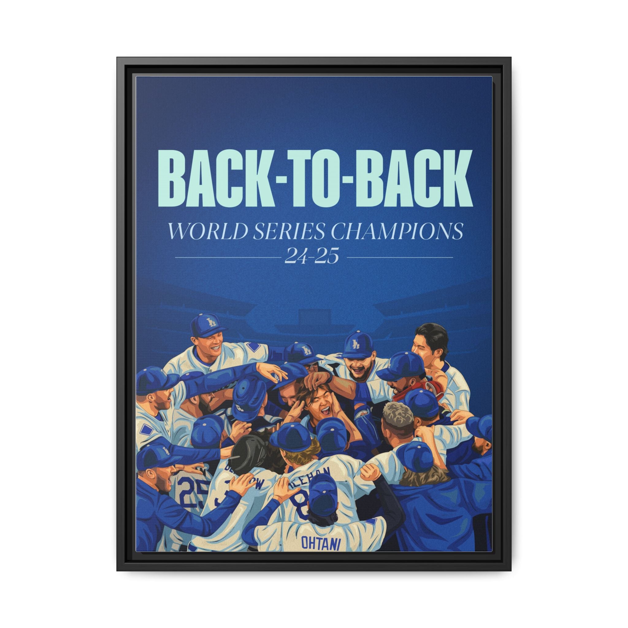 Back-to-Back World Series Champions - Arena Framed Canvas (100 available)