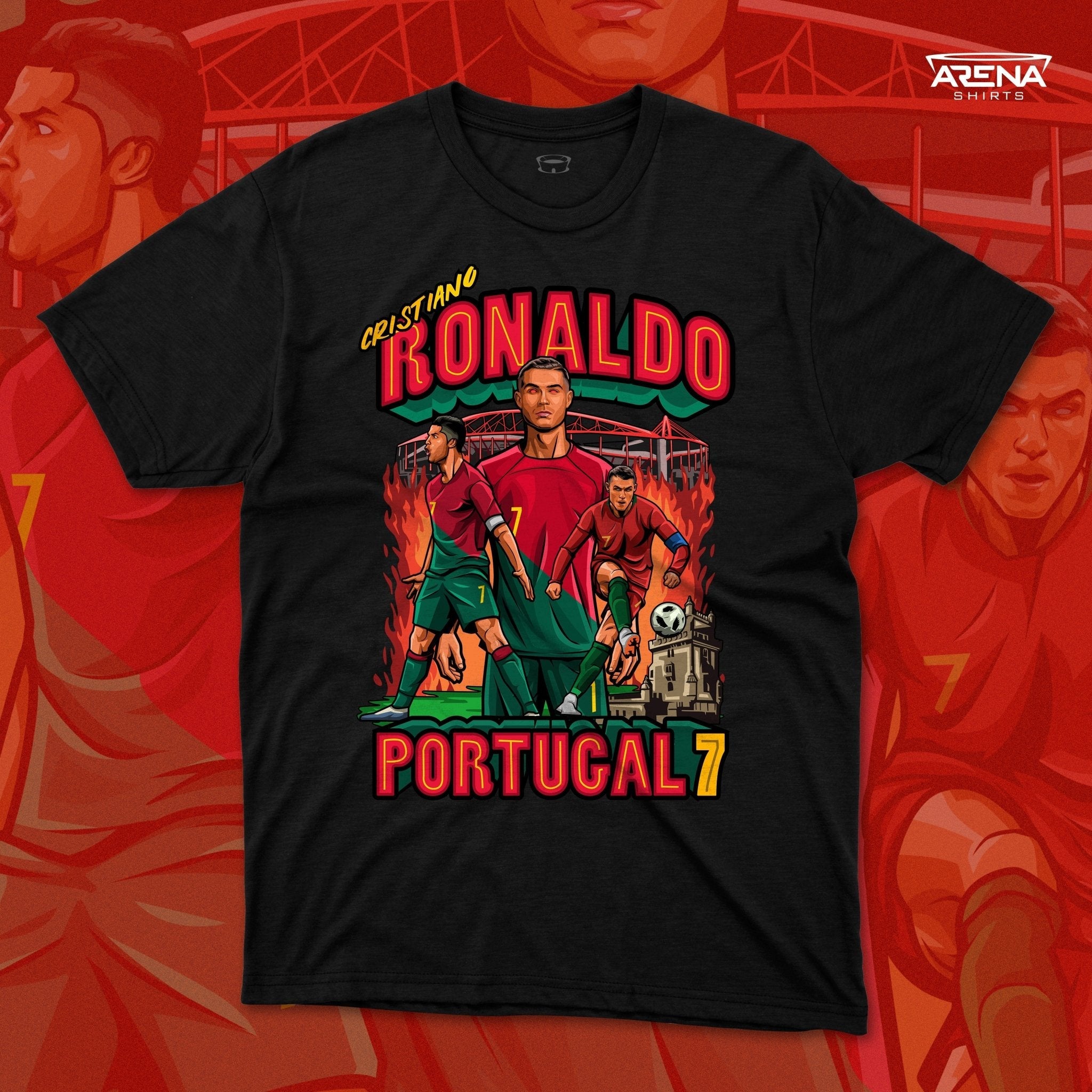 Cristiano Ronaldo Portugal7 - Arena T-Shirts - Arena Cases