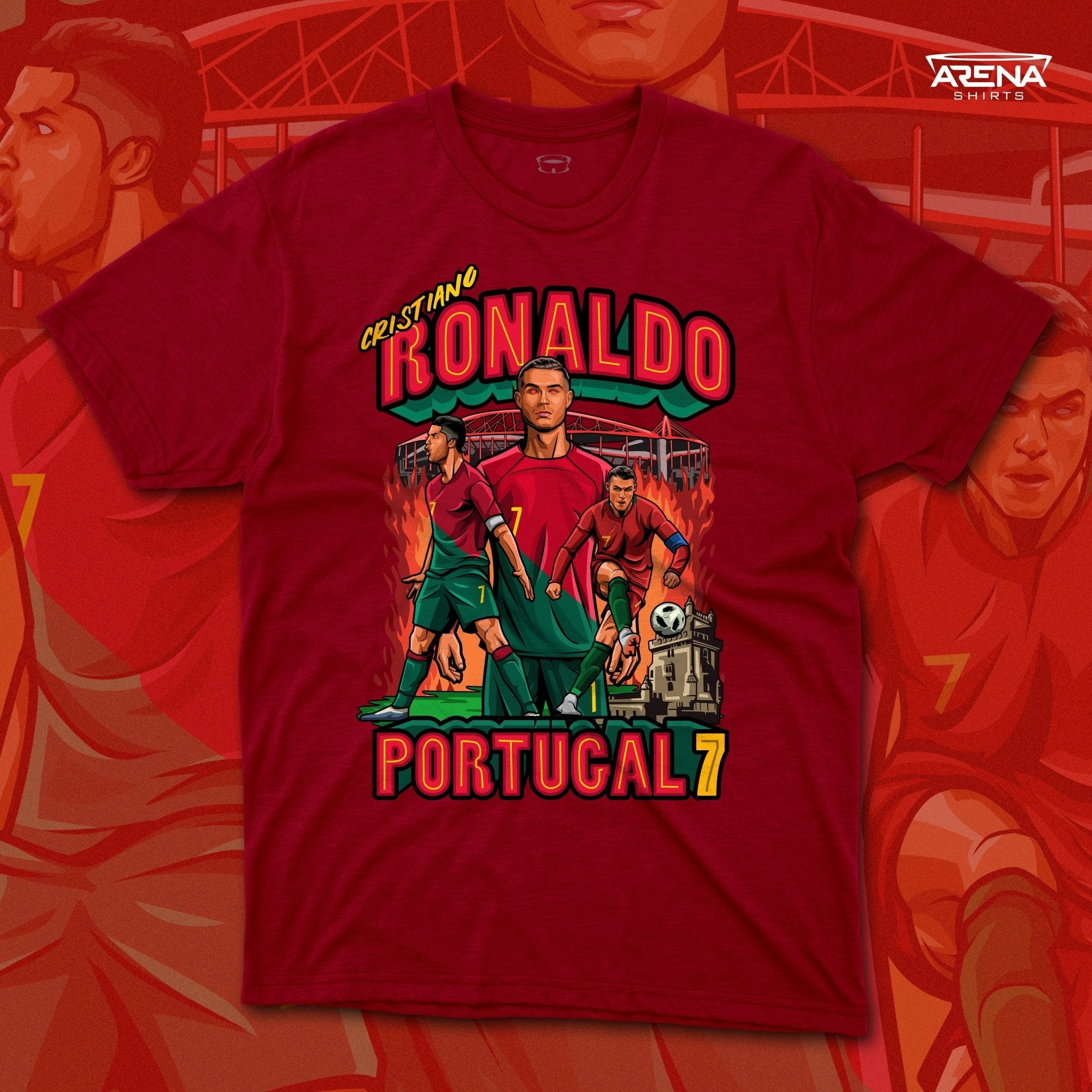 Cristiano Ronaldo Portugal7 - Arena T-Shirts - Arena Cases