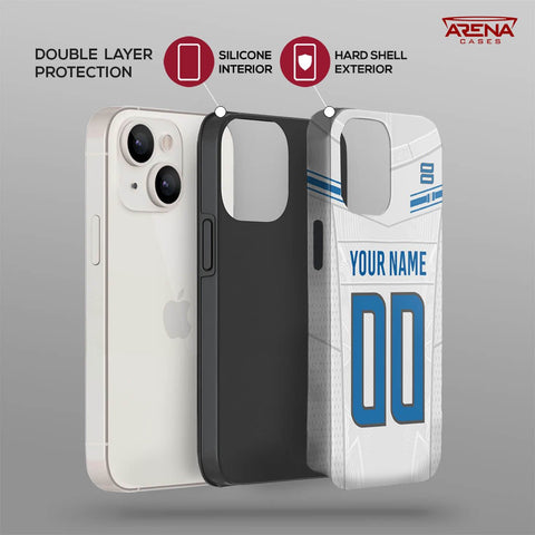 Detroit White - Football Colors 23 - Arena Cases