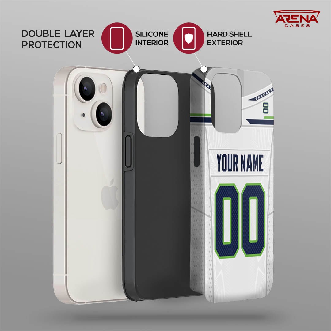 Seattle White - Football Colors 23 - Arena Cases